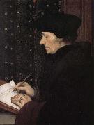 Hans Holbein Writing in the Erasmus painting
